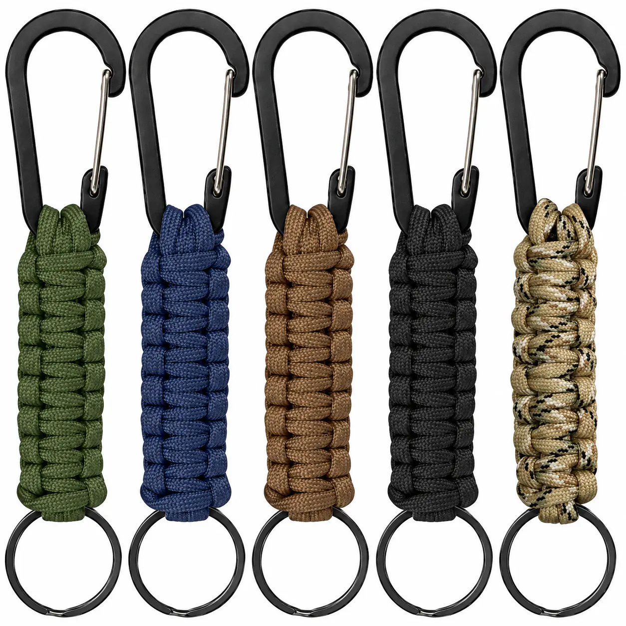 Llavero Táctico de Paracord con Mosquetón – Resistente y Multiuso en Paraguay