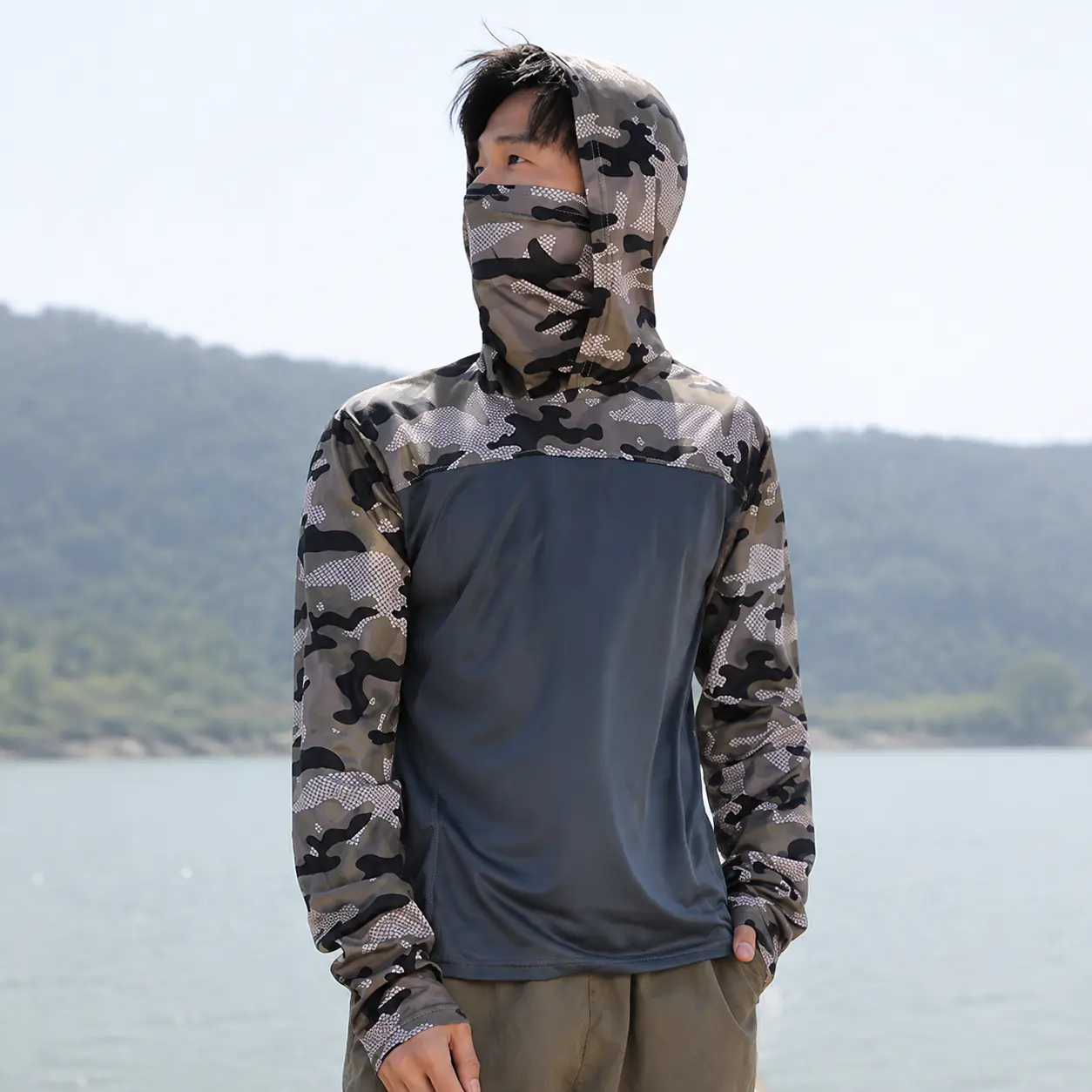 Camisa de Pesca con Capucha y Cubrebocas Integrado – Protección UV50+, imagen 1
