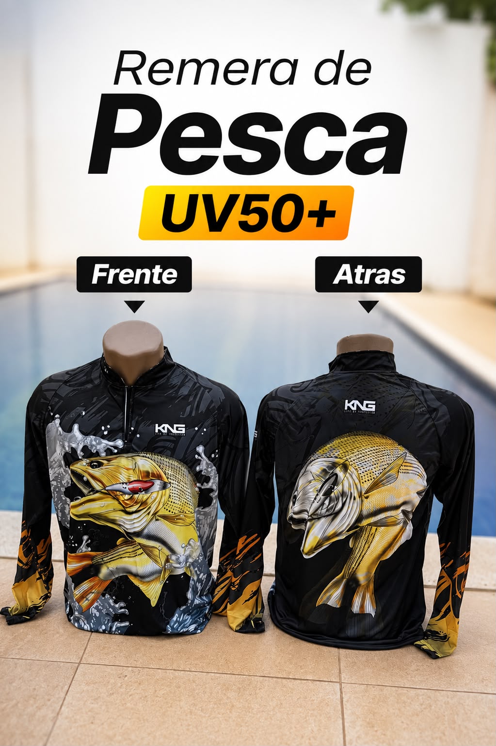 Remeras de Pesca King Varias Estampas en Paraguay