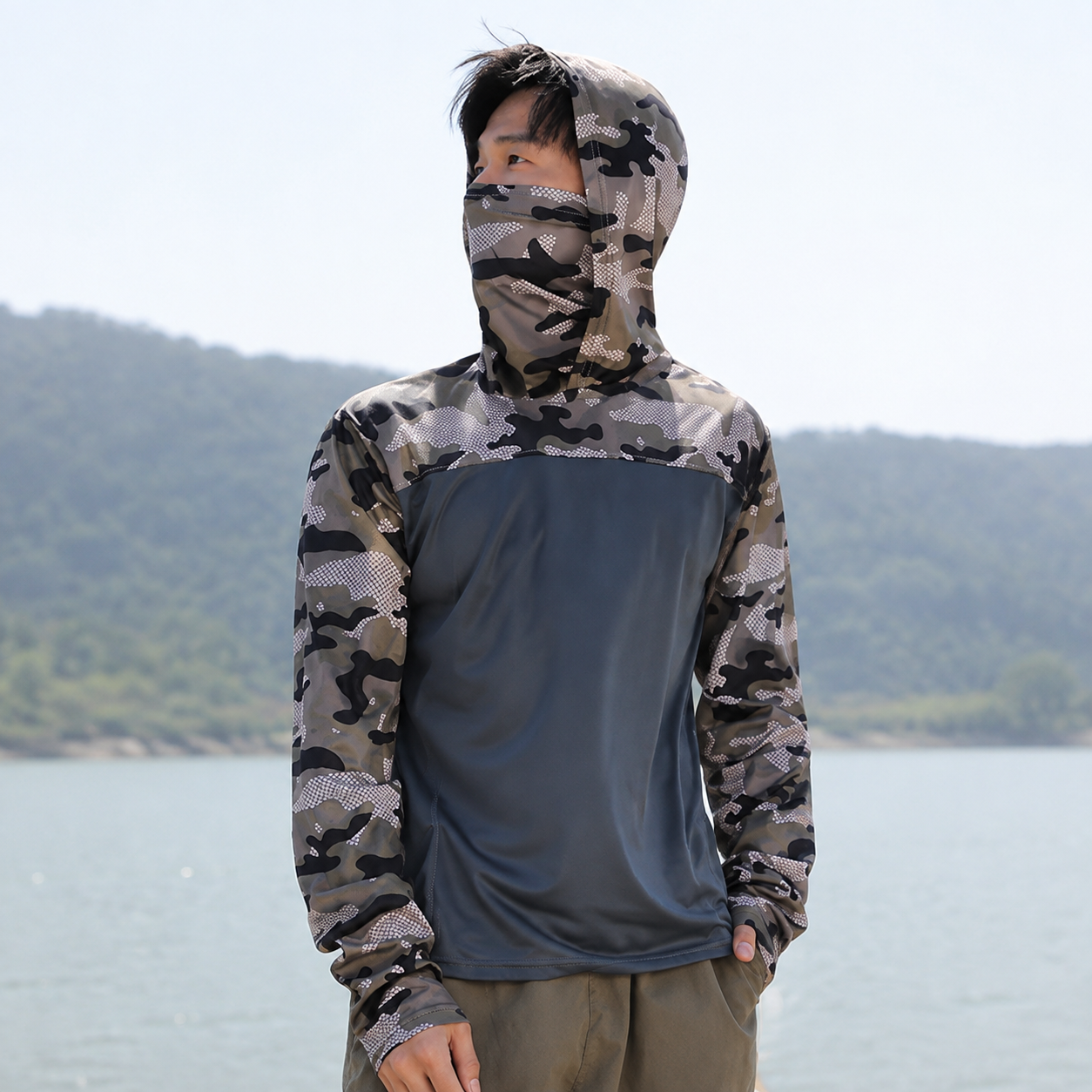 Camisa de Pesca con Capucha y Cubrebocas Integrado – Protección UV50+, imagen 1