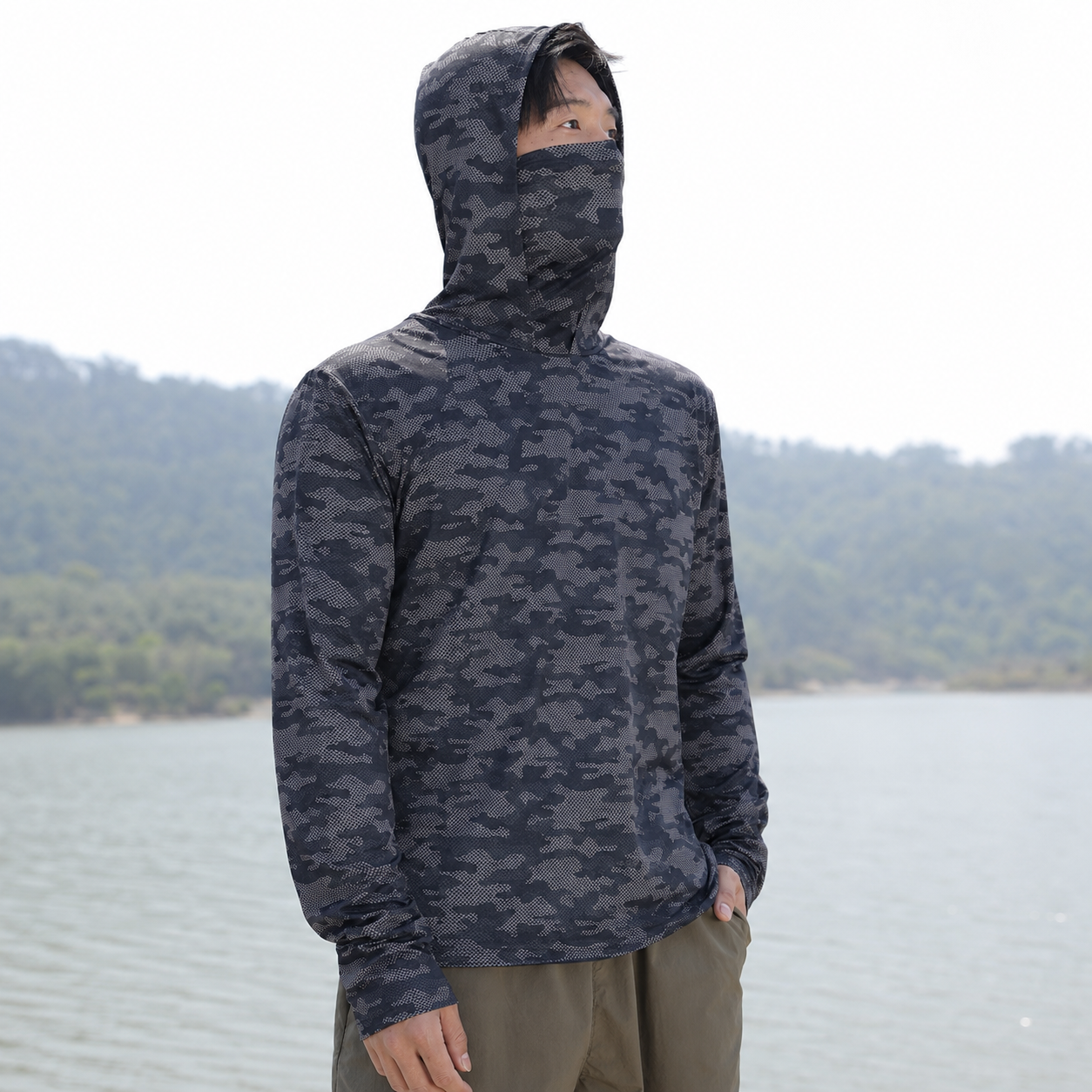 Camisa de Pesca con Capucha y Cubrebocas Integrado – Protección UV50+, vista 4