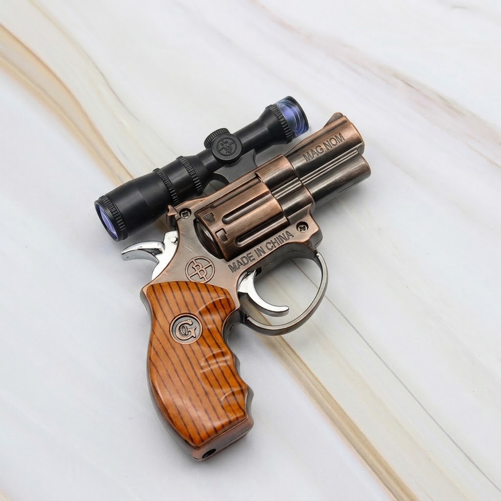 Encendedor tipo revolver con laser