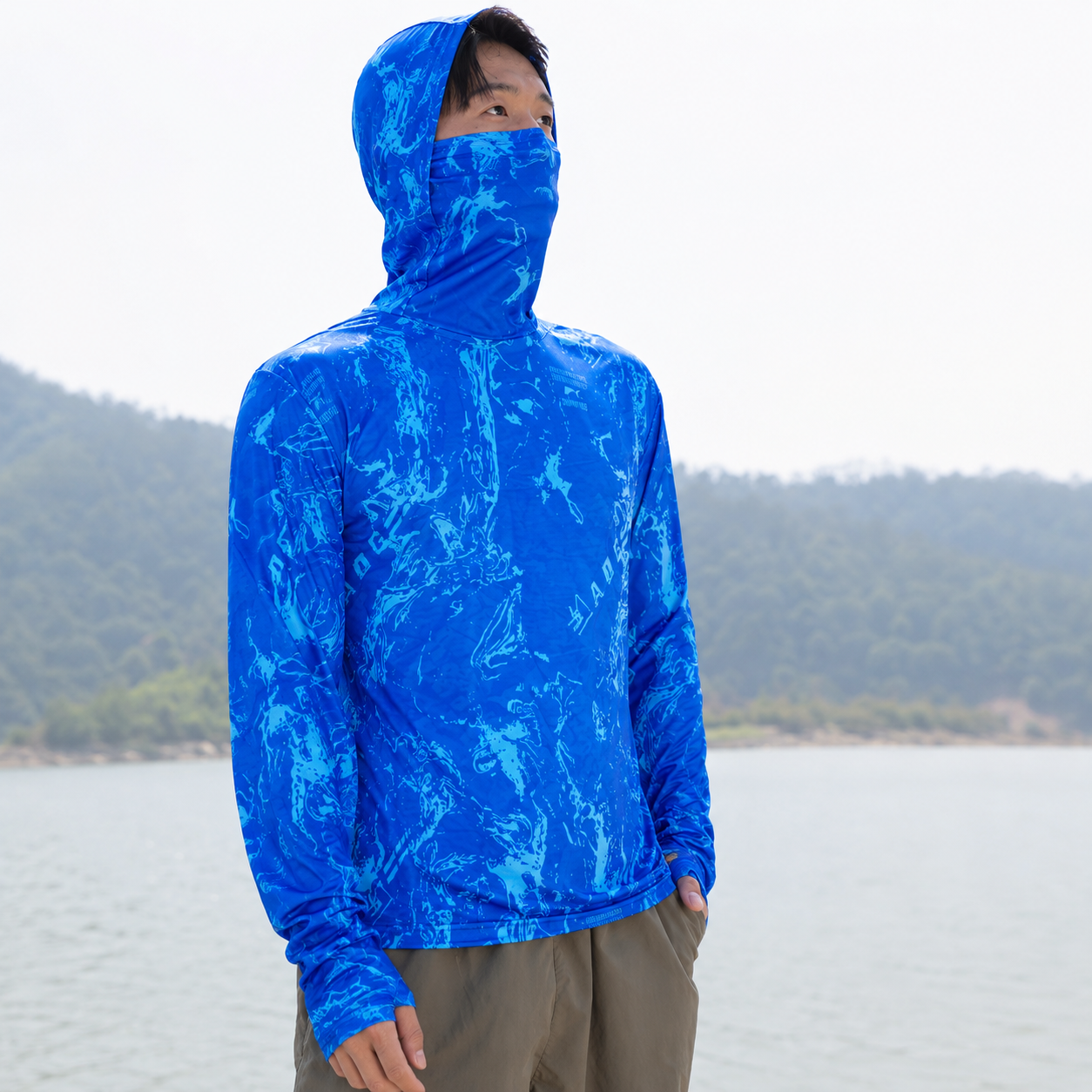 Camisa de Pesca con Capucha y Cubrebocas Integrado – Protección UV50+, vista 2