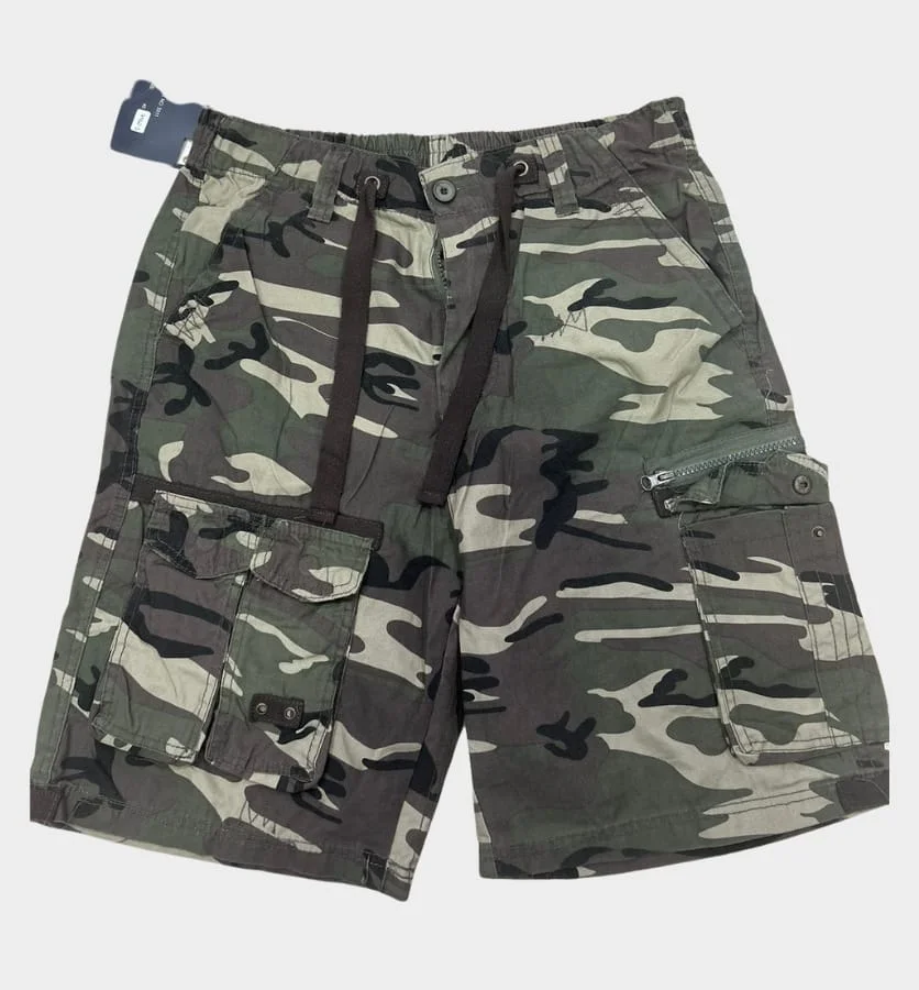 Bermuda Cargo Camuflada – Short Multibolsillo con Cordón Ajustable, imagen 1