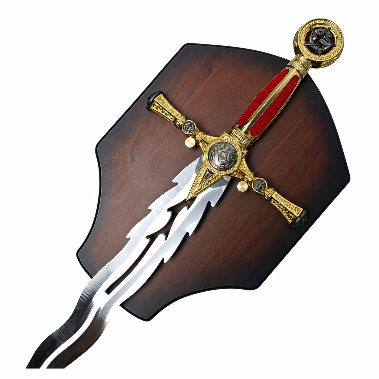 Espada Masónica Ceremonial de Hoja Ondulada (Flamígera), vista 2