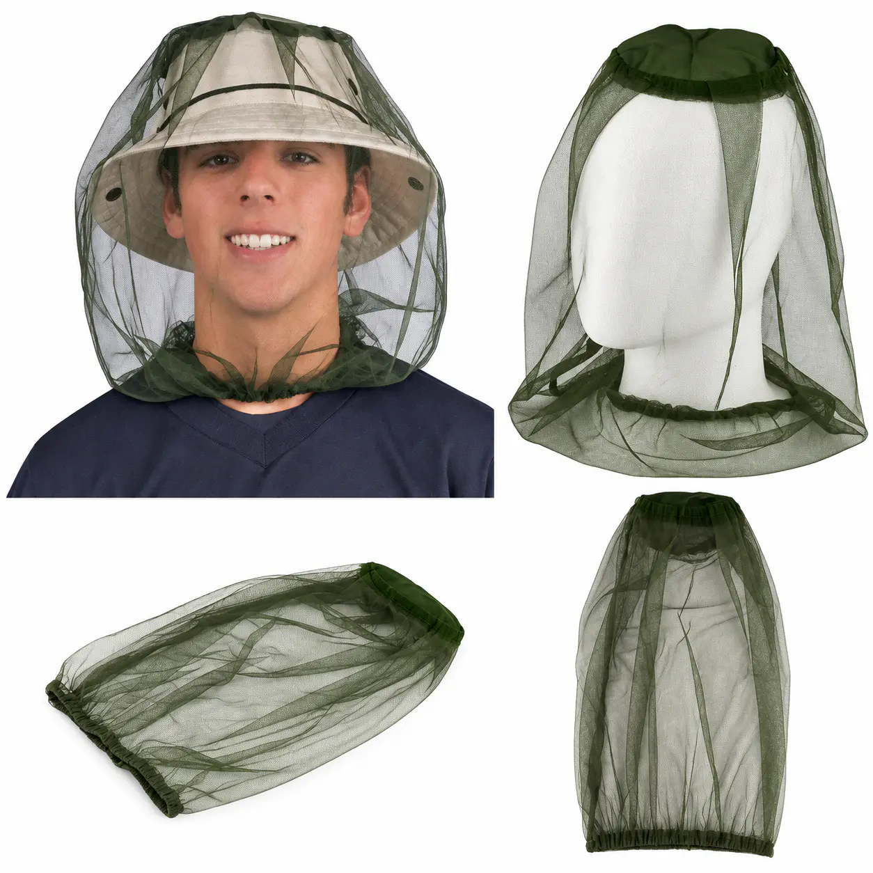 Mosquitero Facial de Malla para Sombrero y Kepis en Paraguay