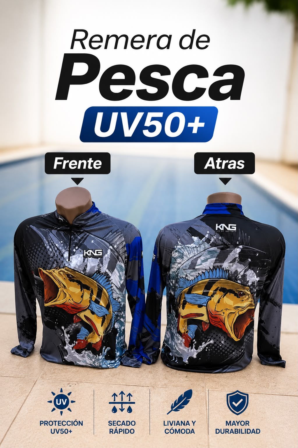 Remeras de Pesca King Varias Estampas, vista 3