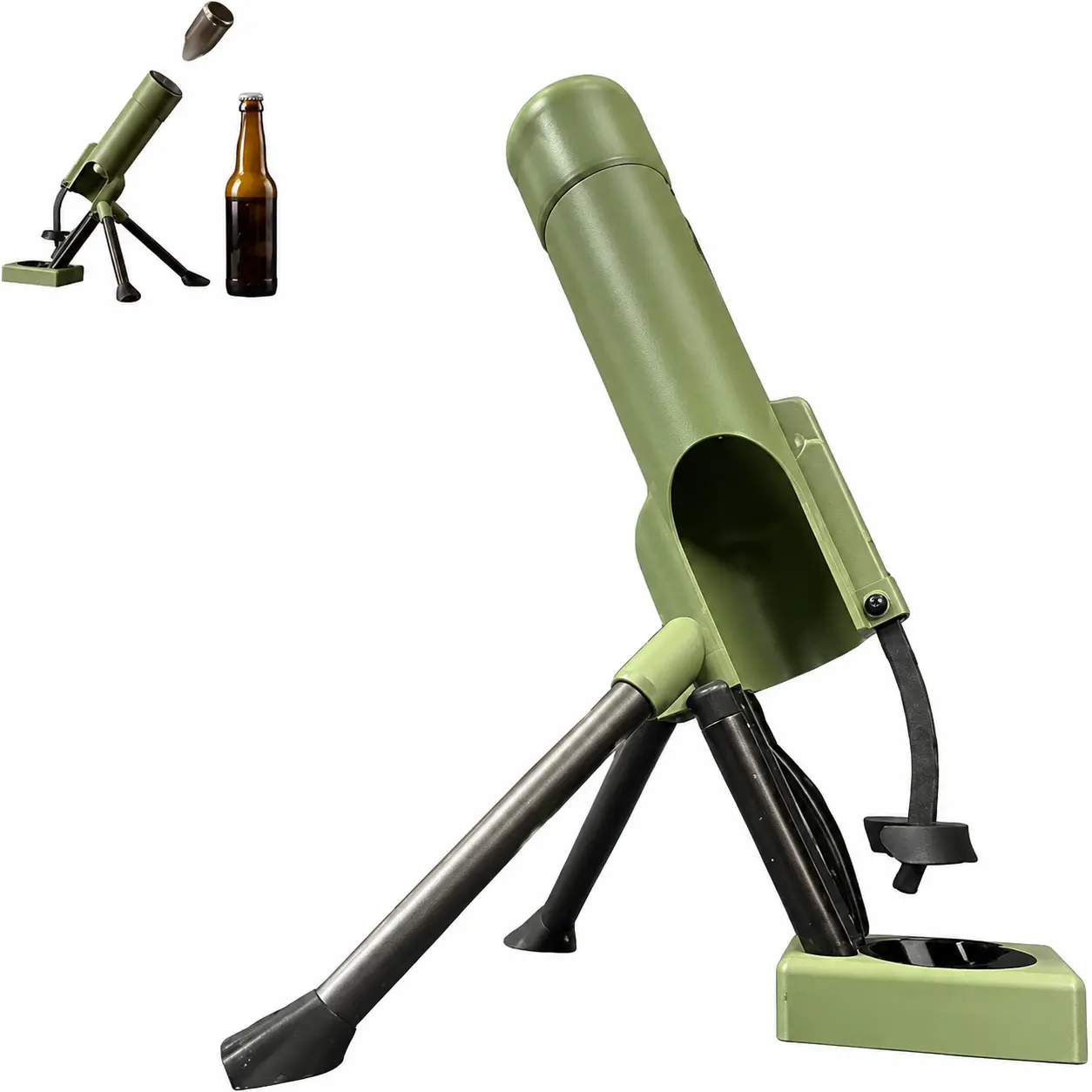 Abridor de Botellas con Forma de Mortero Militar – Diseño Original