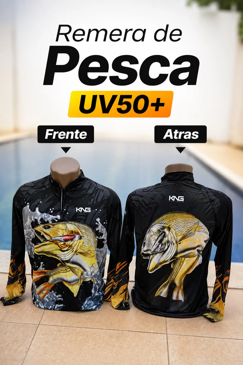 Remeras de Pesca King Varias Estampas