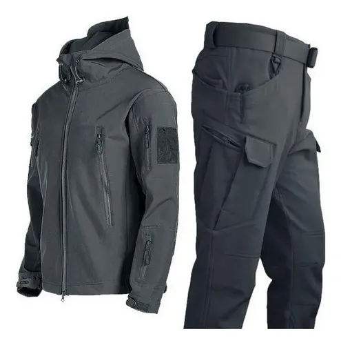 Conjunto tactico Campera + Pantalon Impermeable, vista 3