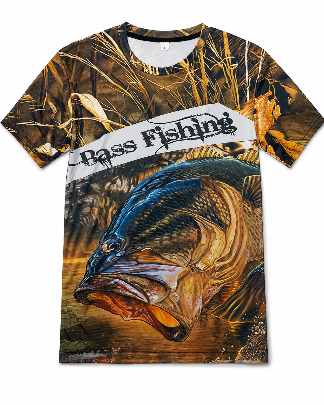 Remera de Pesca Estampado 3D – Diseño Realista de Peces, vista 2