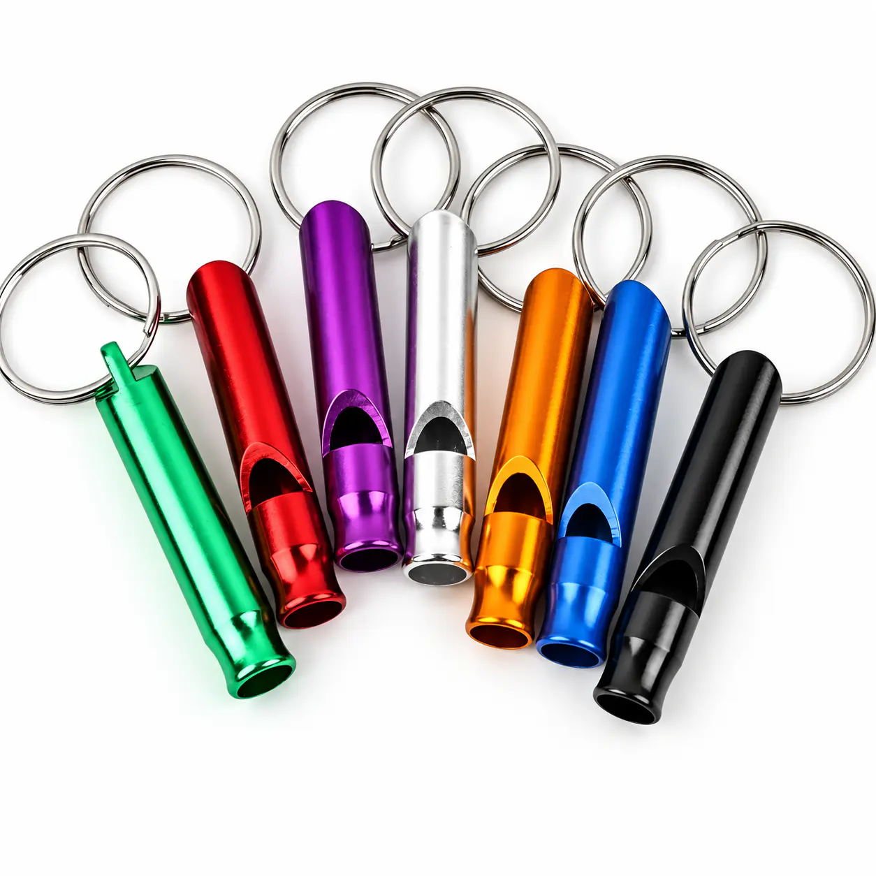 Silbato de Aluminio con Llavero (Colores Surtidos) ACC-SEG-001 en Paraguay