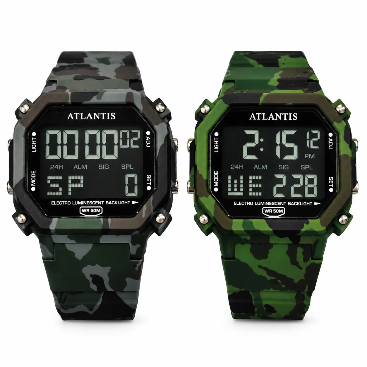 Reloj Digital Táctico Atlantis Camuflado